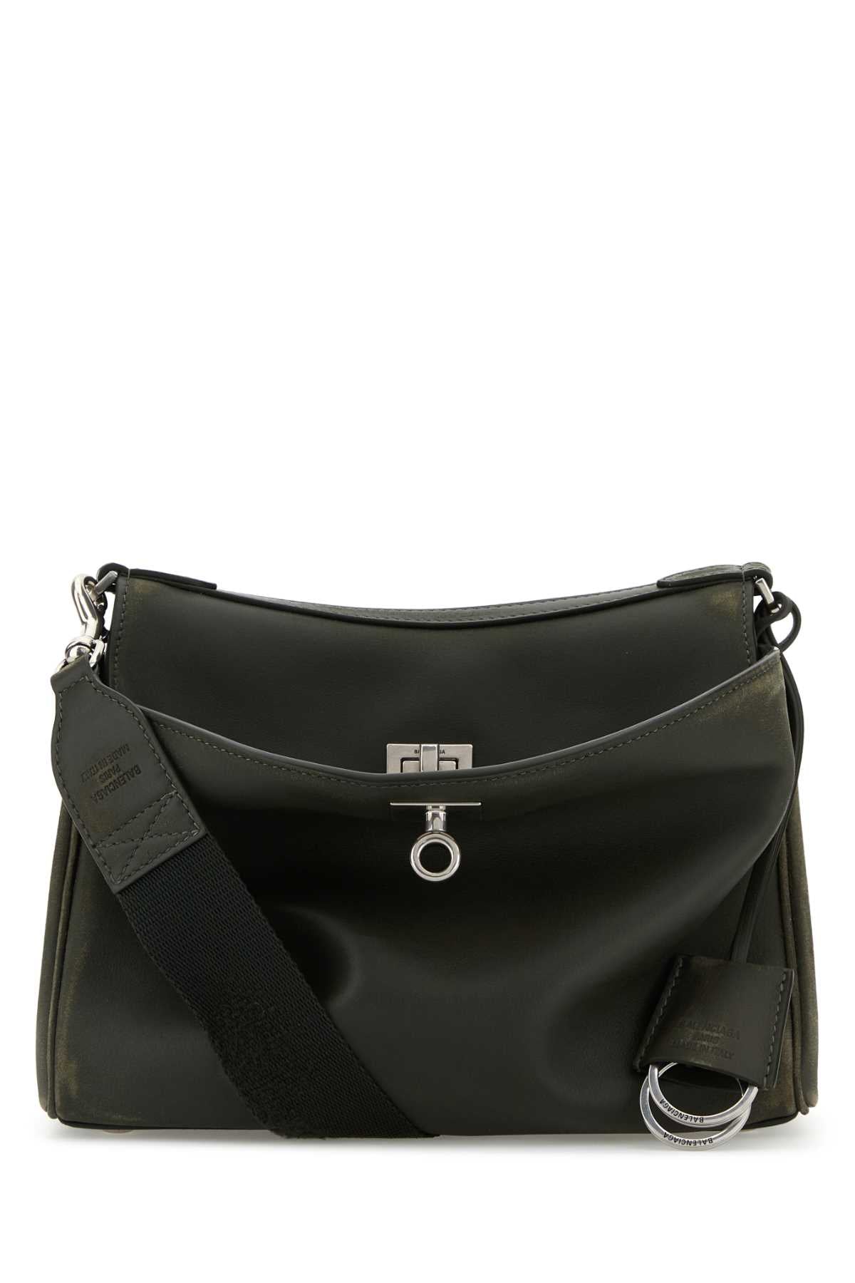 Balenciaga バレンシアガダークグリーンレザースモールロデオメッセンジャークロスボディバッグ - Image 2