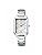 Seiko Watch AHJK467 Angeline Square Quartz Women's Wristwatch, Silver, Silver, Bracelet Type