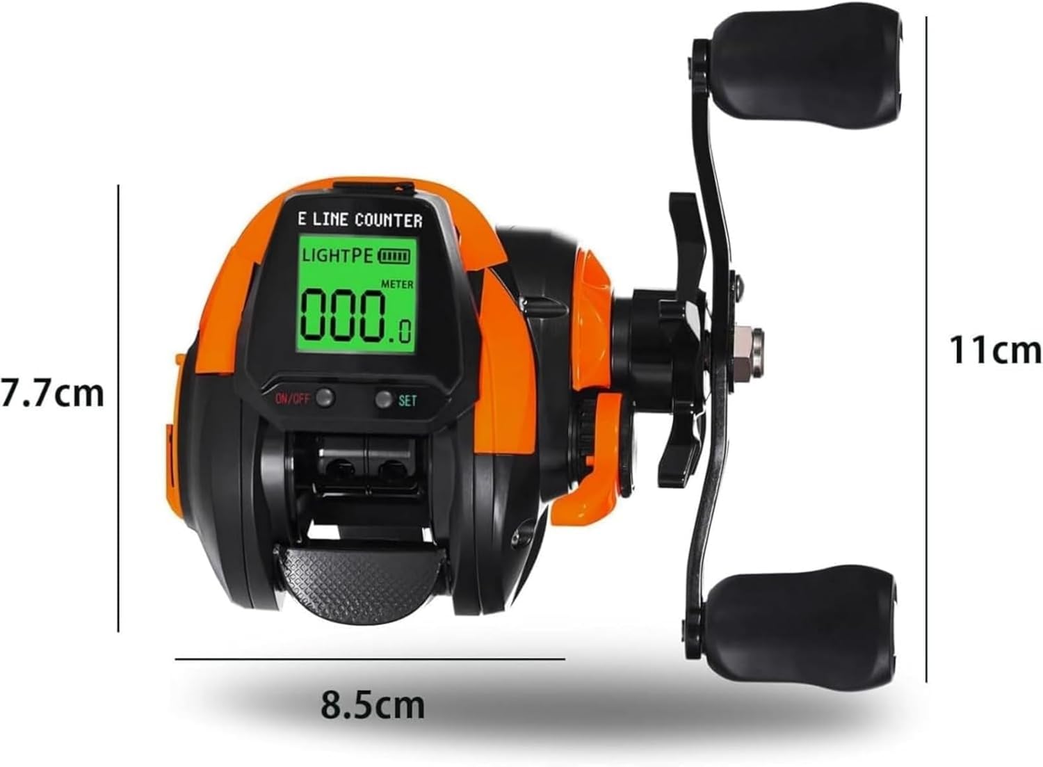 Electric Reel, Spinning Reel, Fly Reel, USB Rechargeable, Smooth Winding Feel, Maximum Drag Force, 22.0 lbs (10 kg), Gear Ratio 7.2:1, Lightweight, Strong Drag Force, For Far-Toasting, Ice