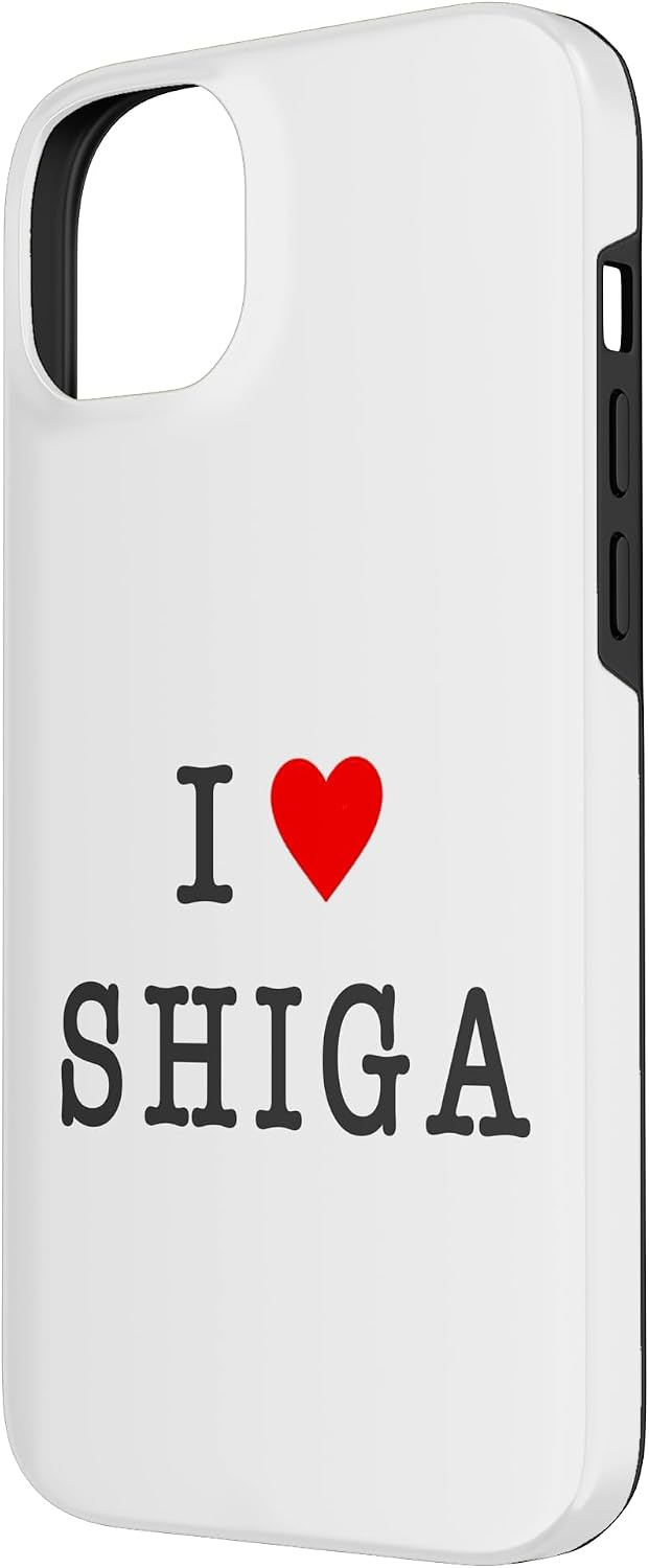 アイラブ・SHIGA 滋賀（I Love ハート）【47都道府県】ジモティ プレゼント お土産 面白 スマホケース iPhone 14 Plus 用