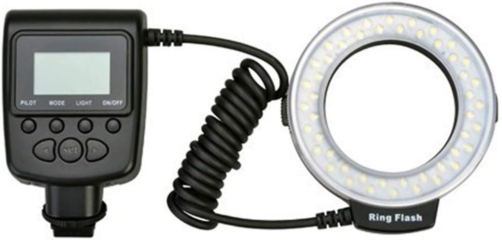 B Baosity Macro Ring Light with 8x Adapter Ring LED Flash Light for Canon Nikon Olympus Panasonic