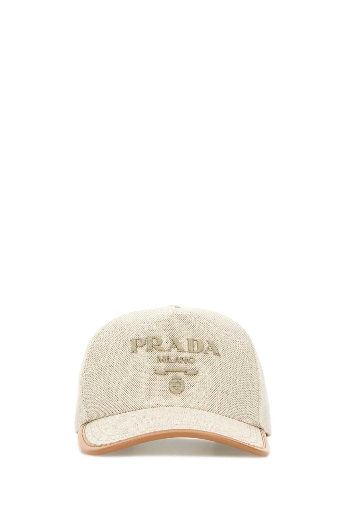 Prada プラダ メランジ サンド コットン ブレンド ベースボール キャップ - Image 2