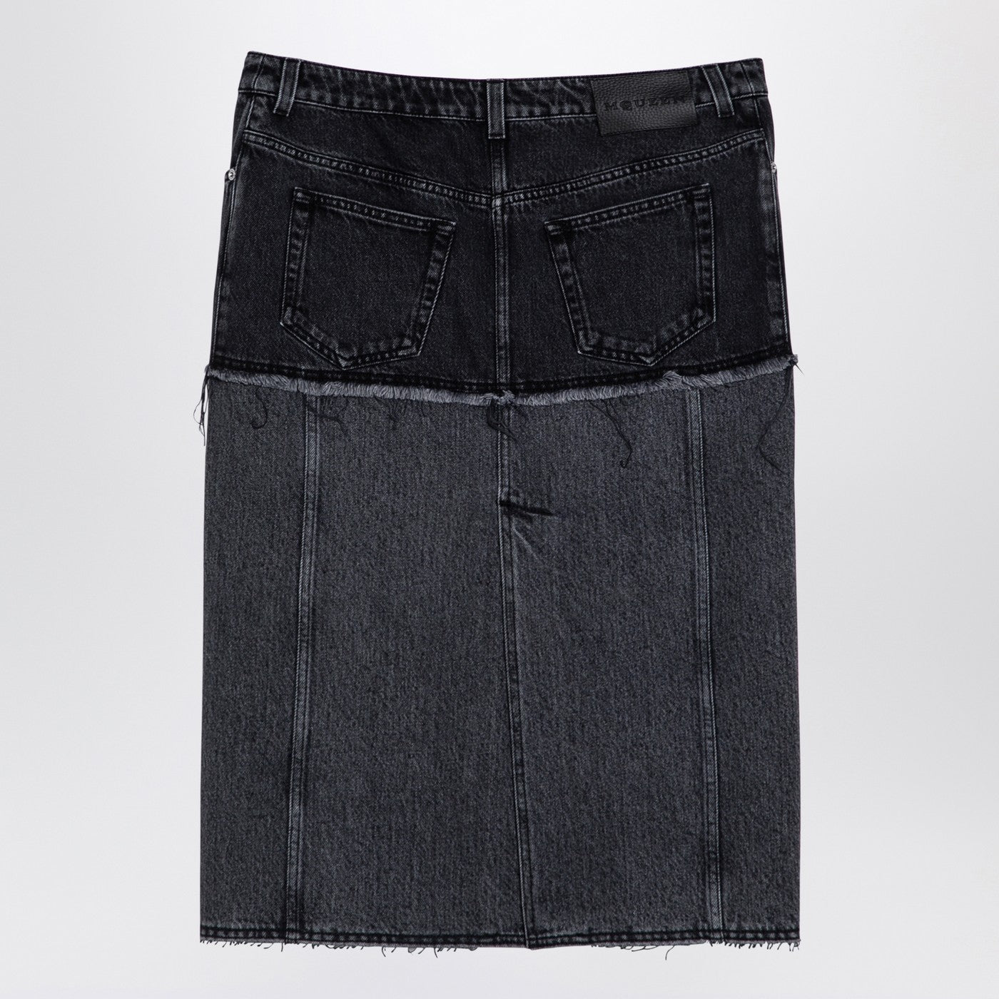Alexander McQueen アレクサンダーMCクイーン2トーンブラックデニムスカート - Image 2