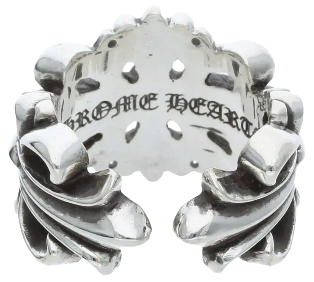 CHROME HEARTS 'DOUBLE FLORAL' RING