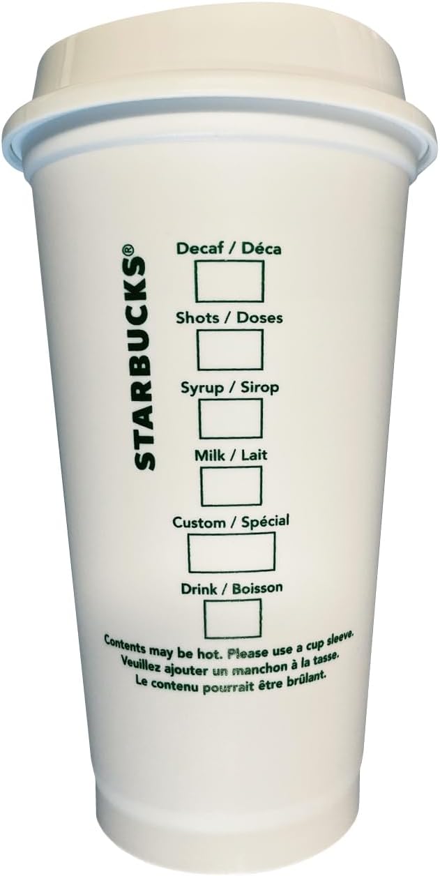 Starbucks Plastic Mug 16oz USA Exclusive Paper Cup Staffa Plastic Cup White Eco Cup
