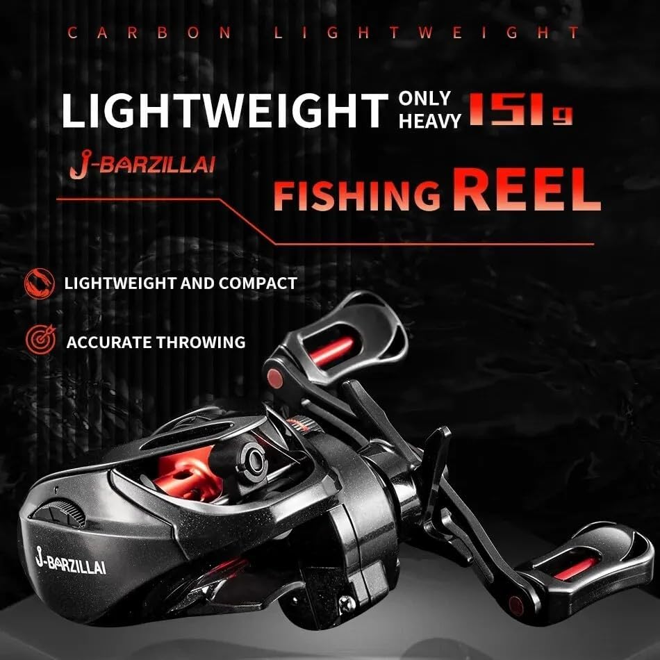 PL Baitcasting Reel Saltwater Freshwater Fishing Reels Max Drag 8KG Light Surf Cast Reel Baitcaster Reel