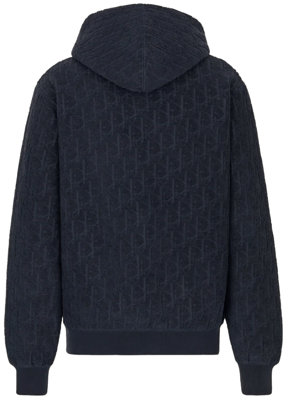 DIOR 'OBLIQUE TOWEL' NAVY HOODIE