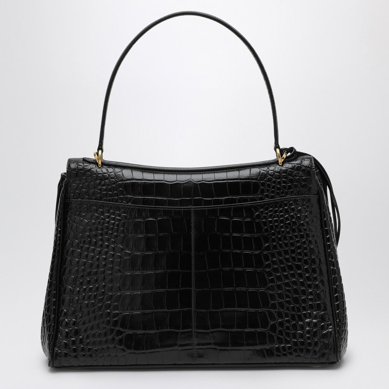 Balenciaga Cocco Print Black Calfskin Medium Rodeoバッグ - Image 2