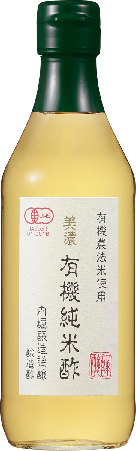 Uchiori Brewery Mino Organic Pure Rice Vinegar, 12.2 fl oz (360 ml), Organic JAS Certified, Pure Rice Vinegar, Condiments, 1 Bottle, Made in Japan