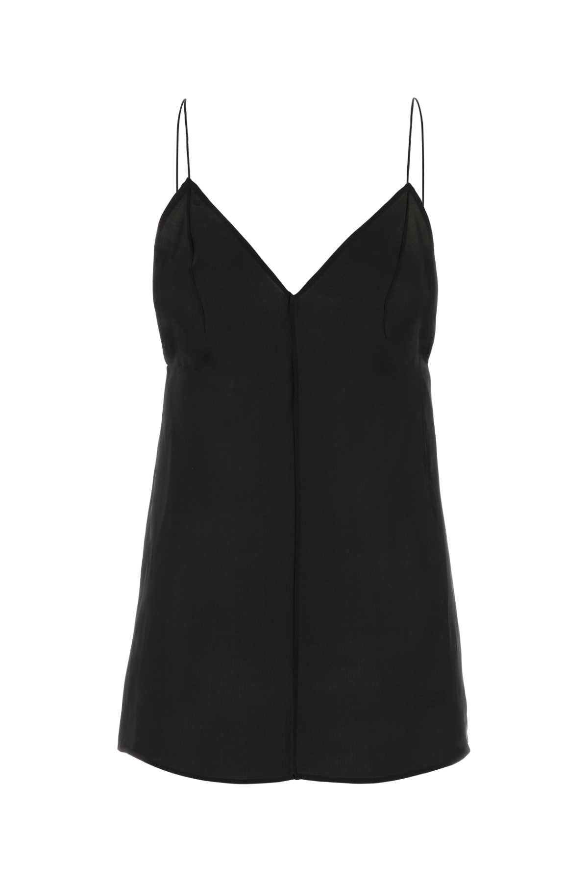 Khaite カイトブラックシルクタルシートップ - Image 2