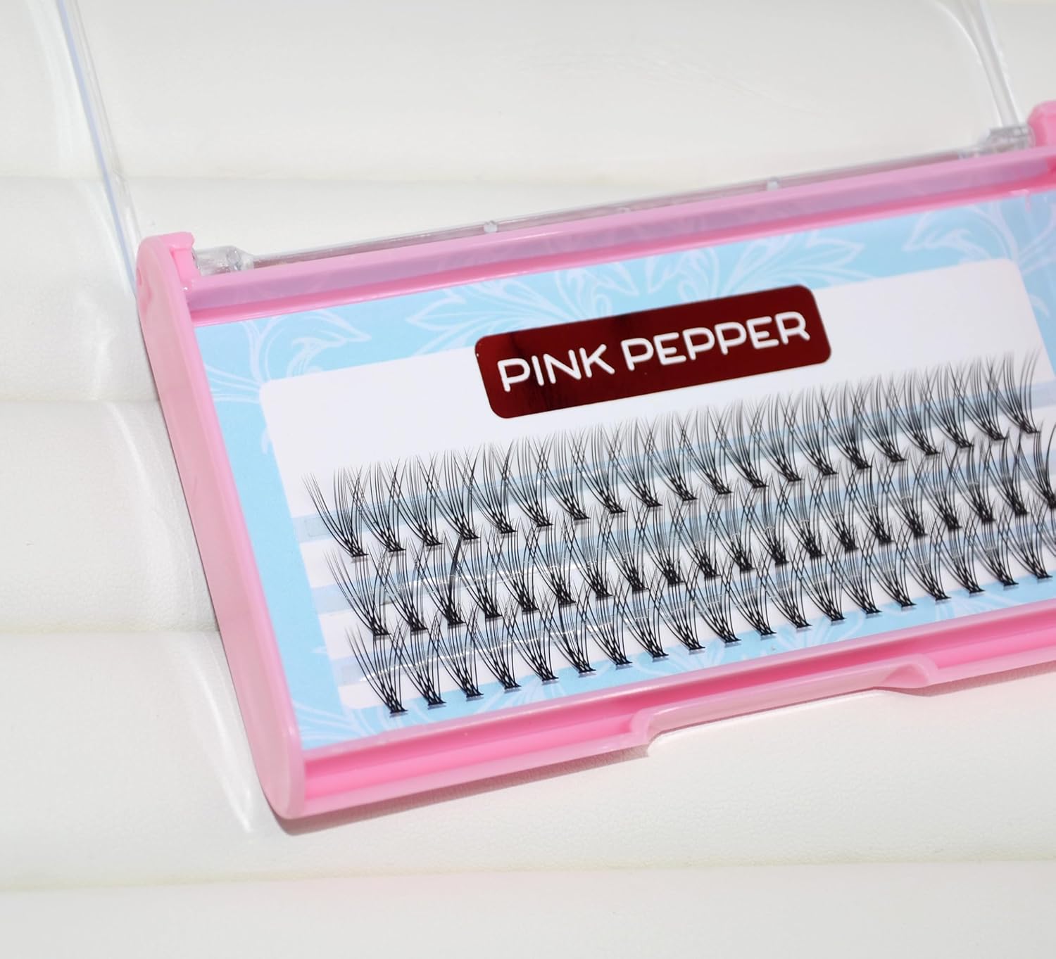 PINK PEPPER Self Eyelash Extensions, For Parts, DIY, Thickness 0.003 inch (0.07 mm), 20 Bundles, Value 2 Cases (C-12 mmX2)