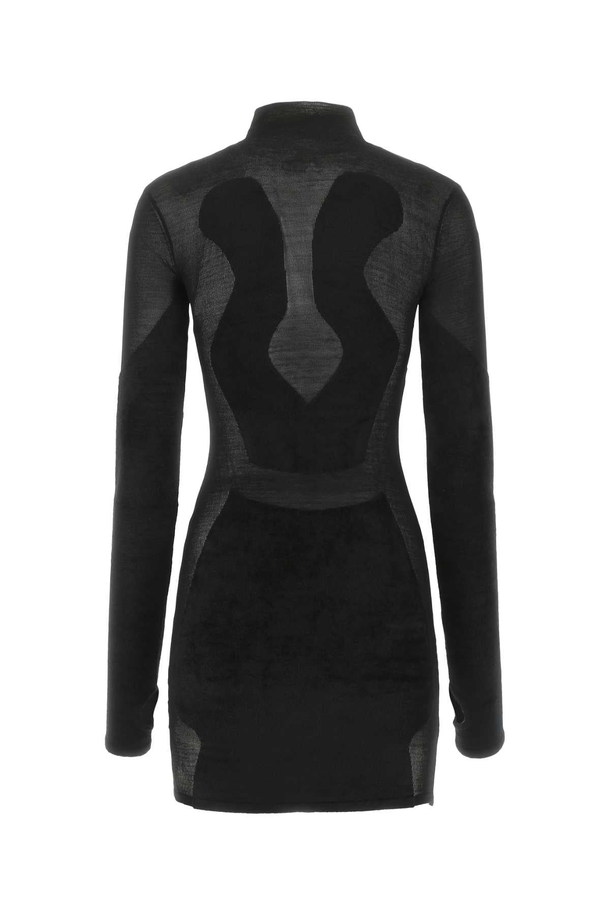 Dion Lee ディオンリーブラックストレッチビスコースブレンドミニドレス - Image 2
