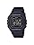 Casio W-218 Series Standard Digital Wristwatch, Men's, Women's, Chippukashi, Overseas Model, Black Inverted LCD W-218H-1BV, Waterproof