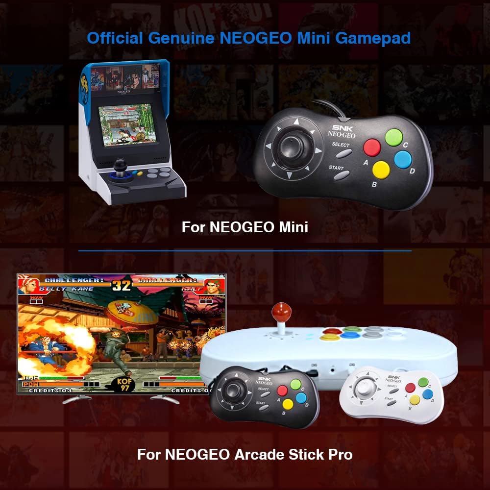 NEOGEO Mini PAD - 黒 NEO GEO Mini/NEO-GEO Arcade Stick Pro用 SNKクラシック有線ゲームコントローラ