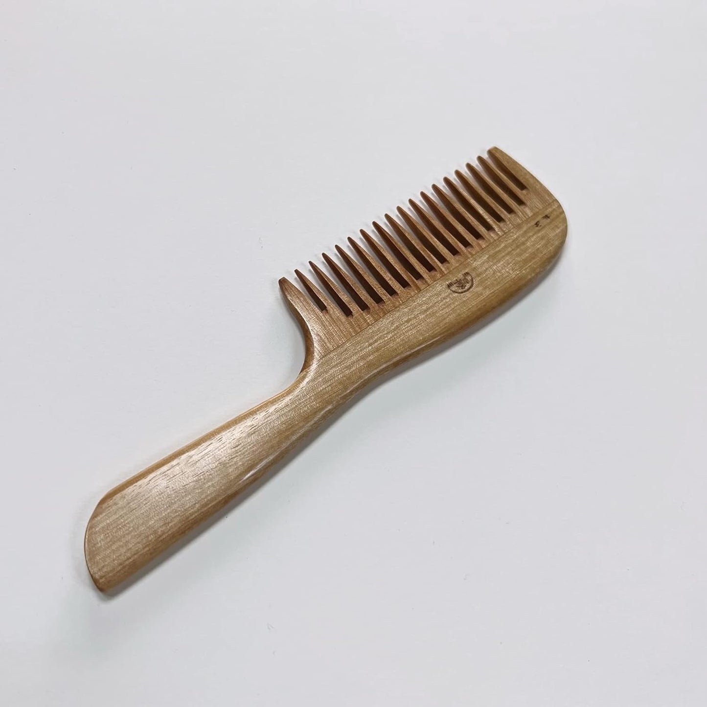 Minebari Comb with Hand - Made by Tusky Combs Artisans ~ Has a Handle for Easy Combing (Small/Large Rough Teeth)