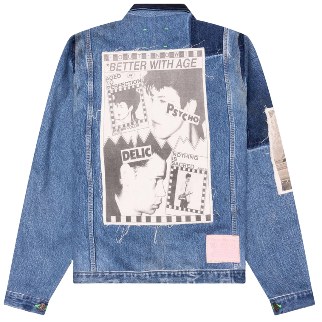 BETTER WITH AGE 'ROCK CITY INDIGO' RECONSTRUCTED DENIM JACKET