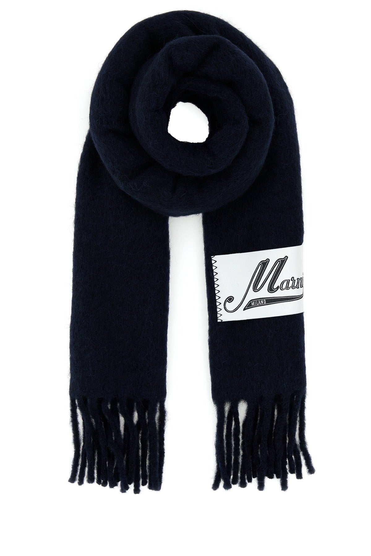 Marni Marni Midnight Blue Alpaca Blend Scarf - Image 2