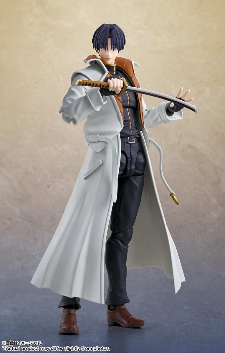 S.H. Figuarts Rurouni Kenshin -Meiji Swordsman Romantic Tan- Shonomori Aoshi, Approx. 6.5 inches (165 mm), PVC & ABS, Pre-painted Action Figure
