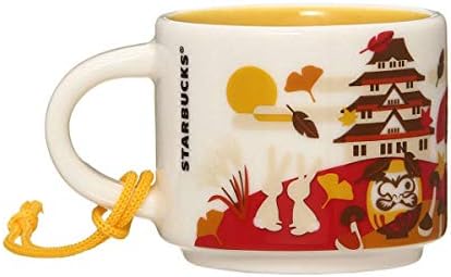 STARBUCKS STABA You Are Here Collection Mug Japan Autumn 2.0 fl oz (59 ml) Demitascup Japanese Style Autumn Leaf Soup Chestnut Fifteen Night Moon Castle Fall Mt. Fuji Yellow Limited Tableware Cup Coffee Limited