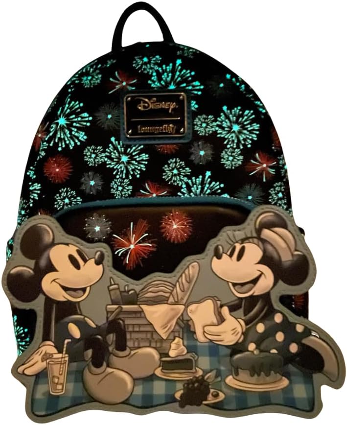 Loungefly Disney Mickey Mouse Fireworks Summertime Picnic Mini Mochila Exclusiva