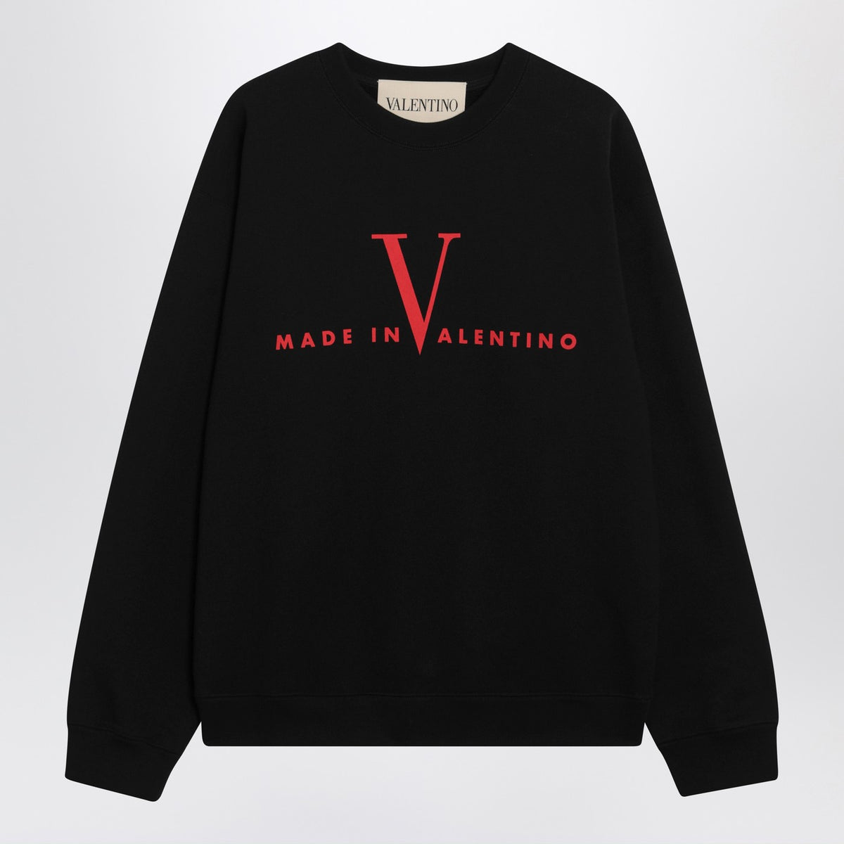 Valentino ヴァレンティノ ブラック メイド イン ヴァレンティノ スウェットシャツ - Image 2