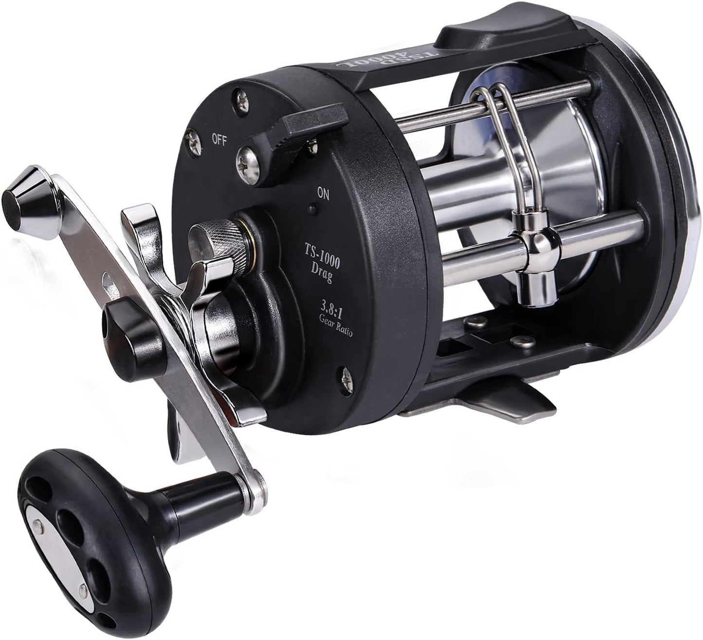Sougayilang Trolling Reel Level Wind Fishing Reel Salmon-3000 Right Hand Conventional Reel