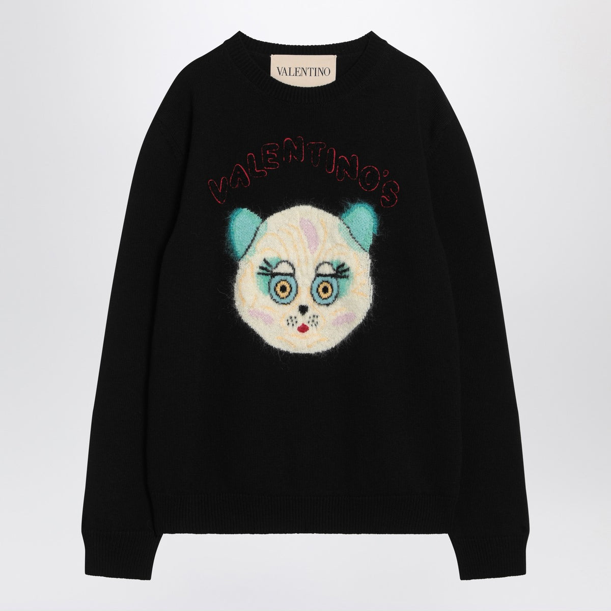 Valentino ルチャットデラメゾンパッチ付きバレンティーノブラックセーター - Image 2