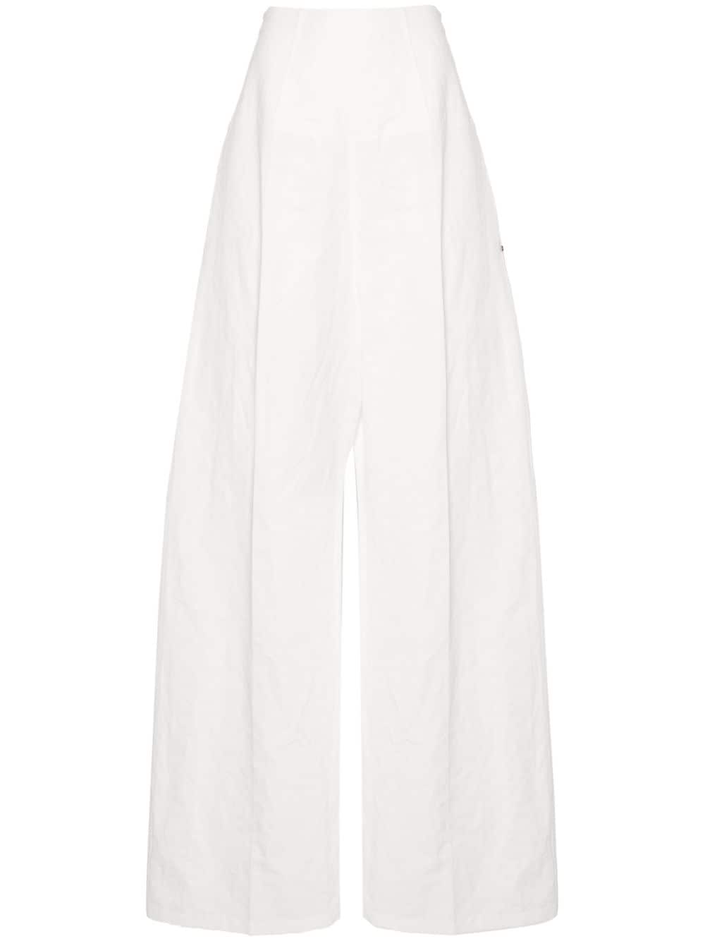 Sportmax SportMaxファッションリネンと綿のブレンドズボン - Image 2
