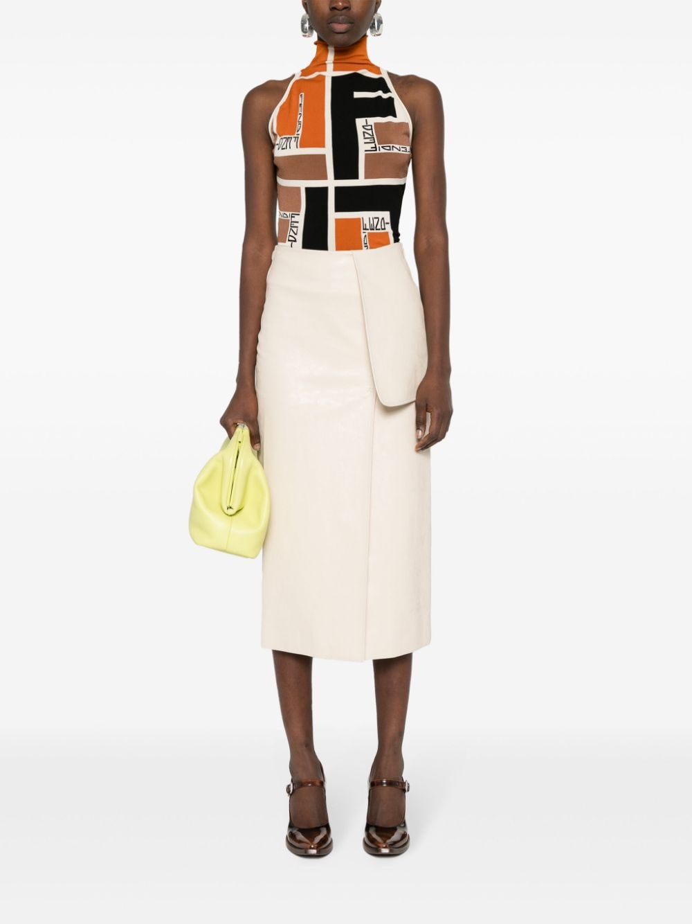 Fendi フェンディプリントタートルネックトップ - Image 2