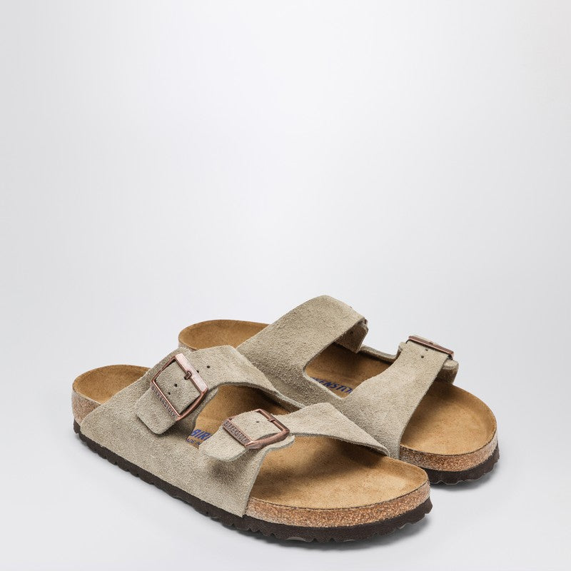 Birkenstock Birkenstock Taupe Suede Arizona Slide - Image 2
