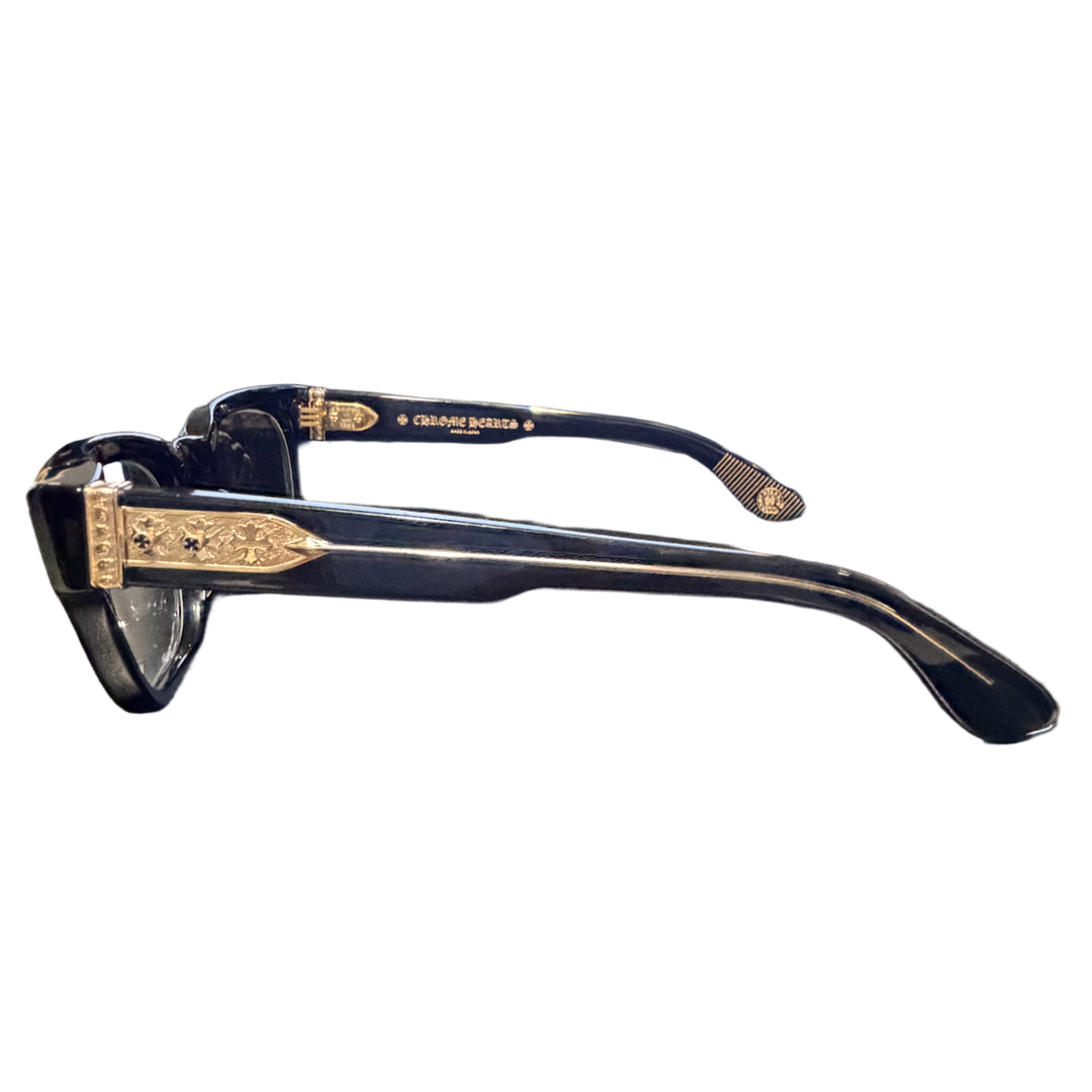 CHROME HEARTS 'MIDIXATHRILL 2' BLACK/GOLD GLASSES