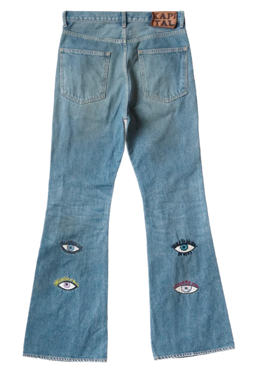 KAPITAL 'OKABELLO' FLARE BLUE JEANS