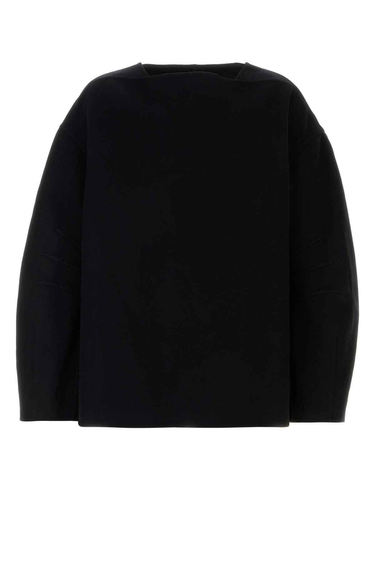 Jil ジルサンダーブラックウール特大セーター - Image 2