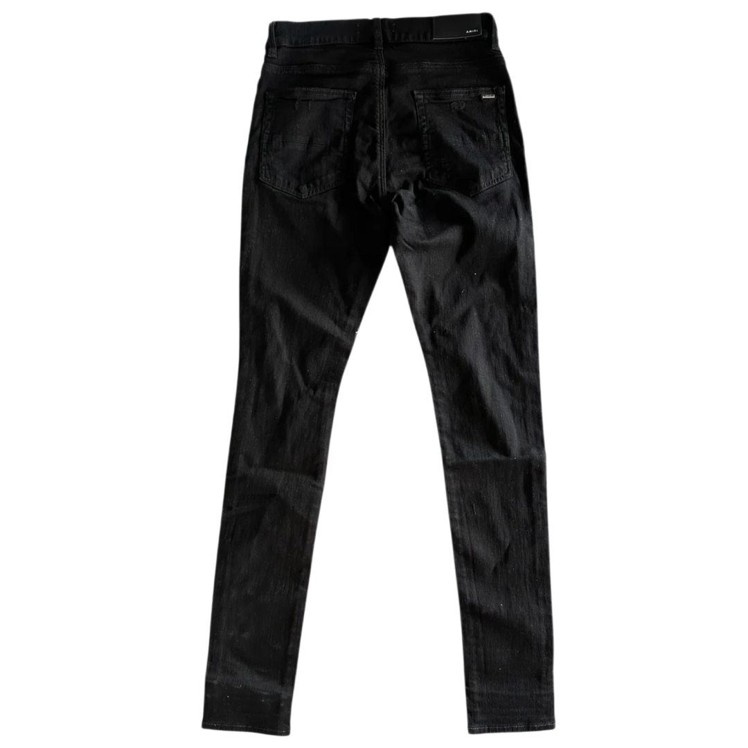 AMIRI 'BROKEN' BLACK DISTRESSED JEANS