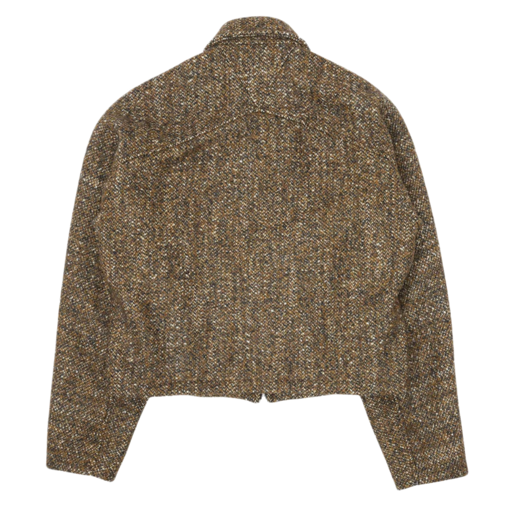 BOTTEGA VENETA 'BROWN SPECKLED' WOOL BLEND JACKET
