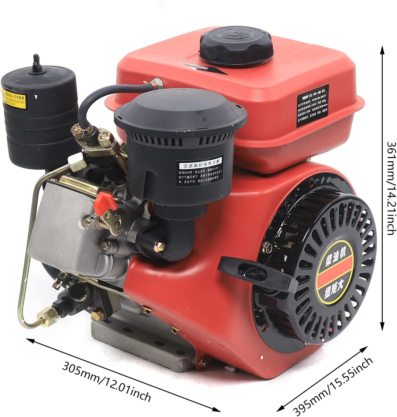 Diesel Engine Manual Start Single Cylinder Engine 196CC 6HP Vertical 4-Stroke Diesel Engine Manual Start Single Cylinder Air Cooled Vortex Combustion Agricultural Marine