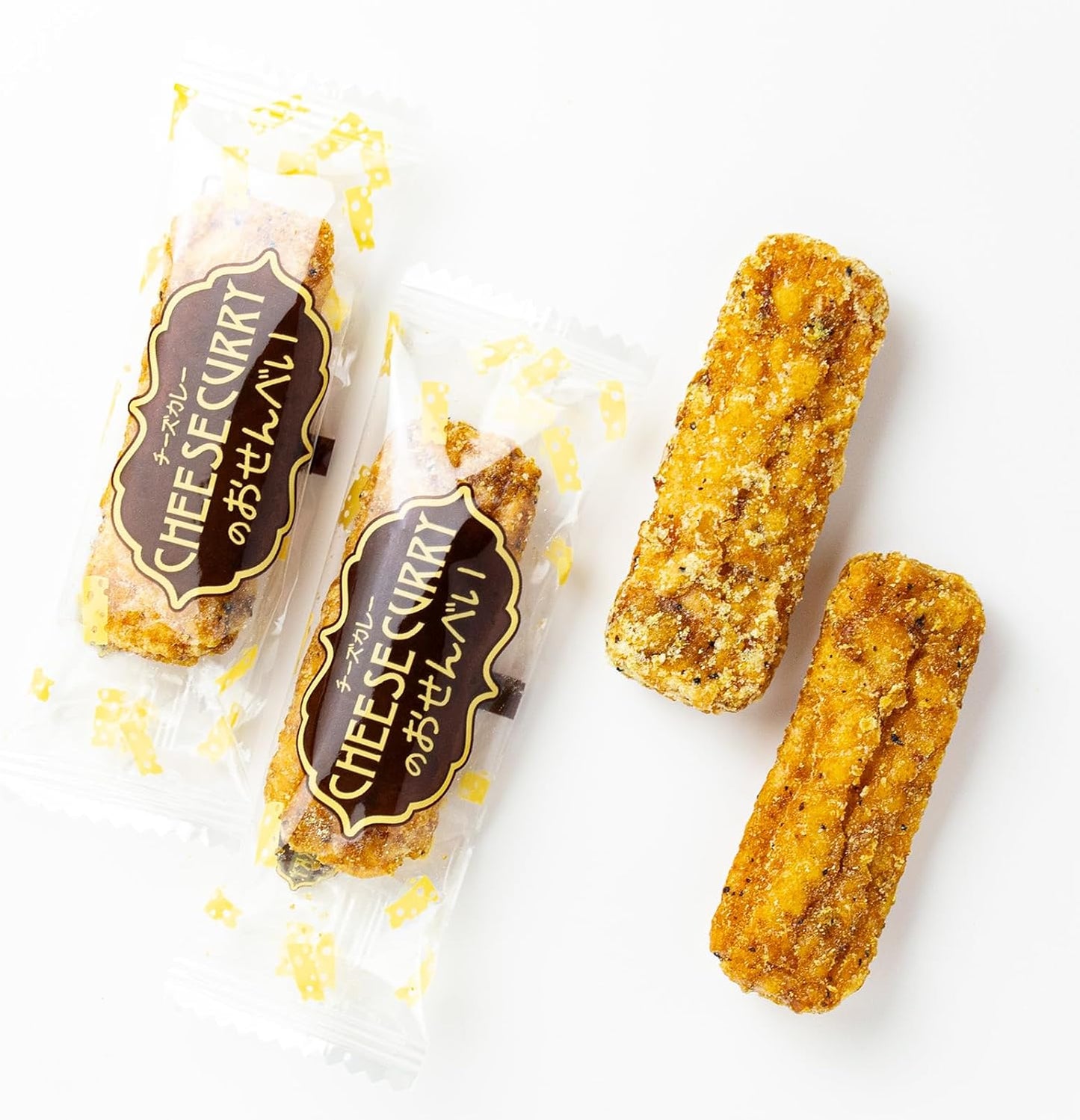 Yamashido Honpo Cheese Curry Rice Crackers, 5.6 oz (144 g) x 2 Bags Set