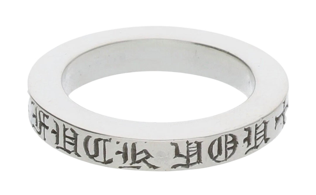 CHROME HEARTS 'FUCK YOU' SILVER 3MM SPACER RING