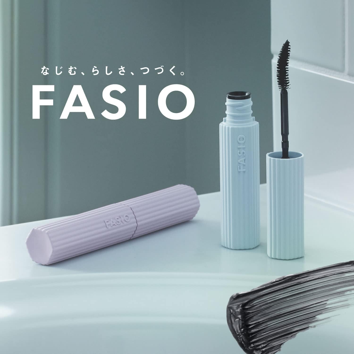 FASIO Permanent Curl Mascara, Hybrid (Volume), Waterproof, Remove with Hot Water, 02, Brown, 0.2 oz (6 g)