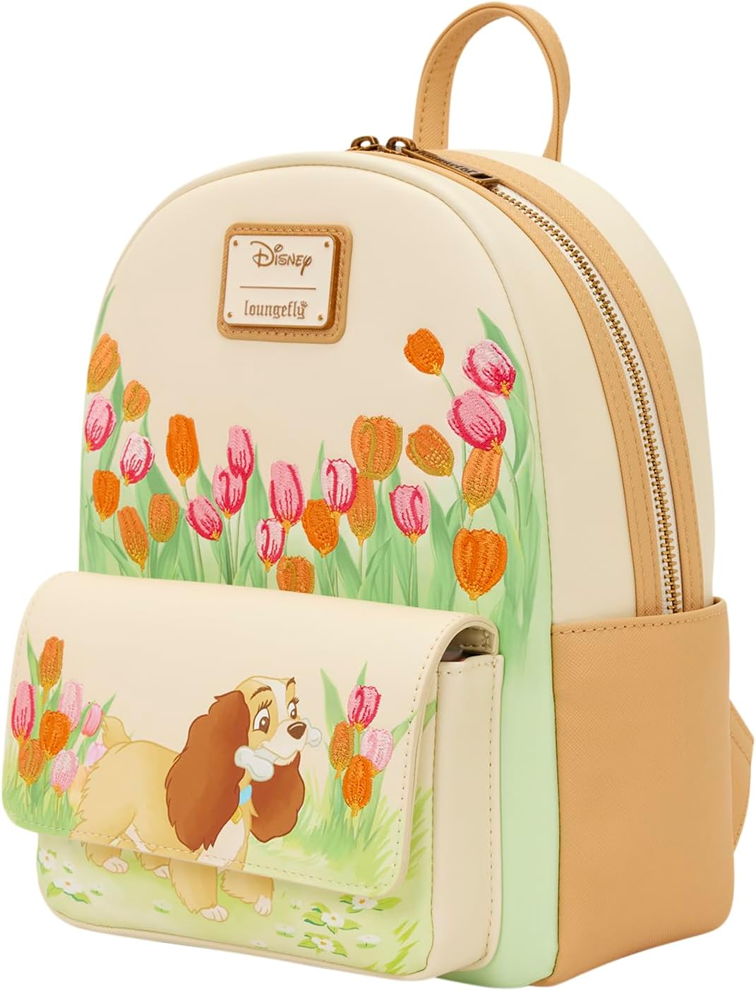 Loungefly Mini mochila Lady and The Tramp de tulipán pastel