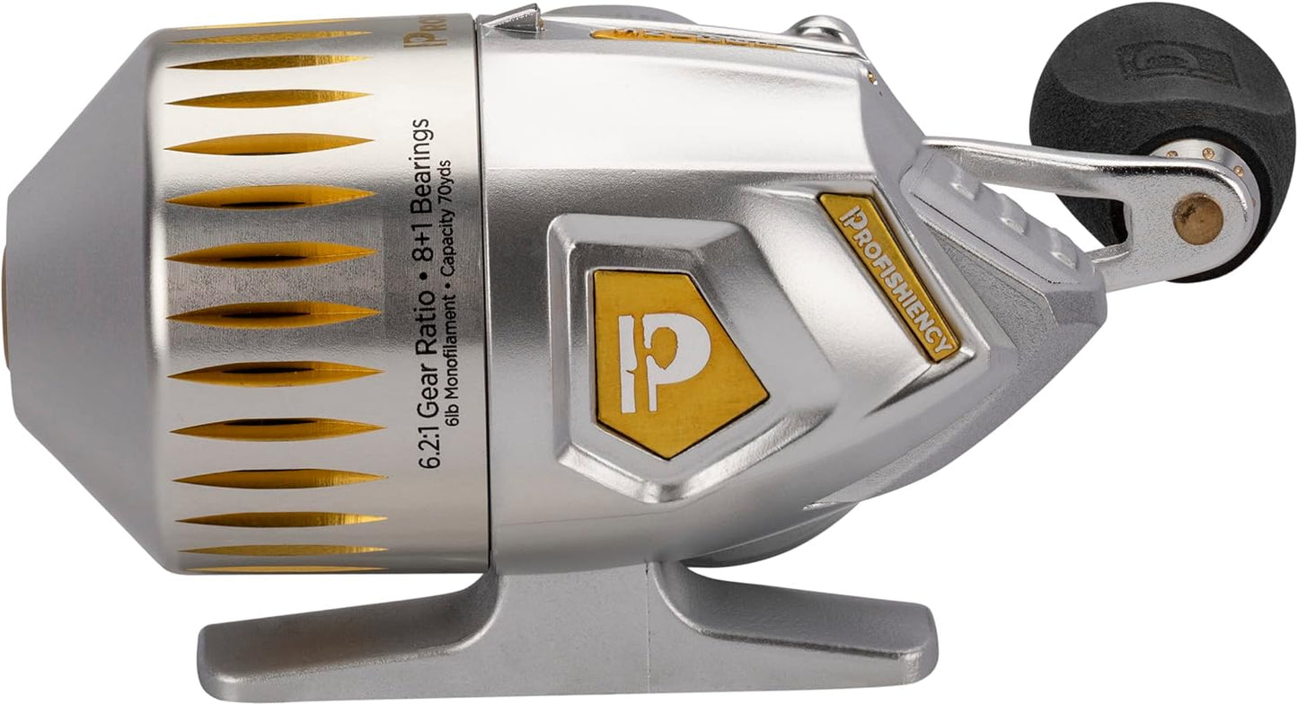 Micro Sniper Spincast Reel - Silver/Gold (Clam Pack)