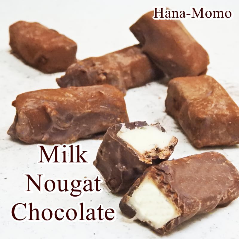 Confectionery Workshop Hanamomo Milk Nougat Chocolate, 5.6 oz (160 g), Packaging with Roses, Chocolate, Marshmallow, Soft Candy