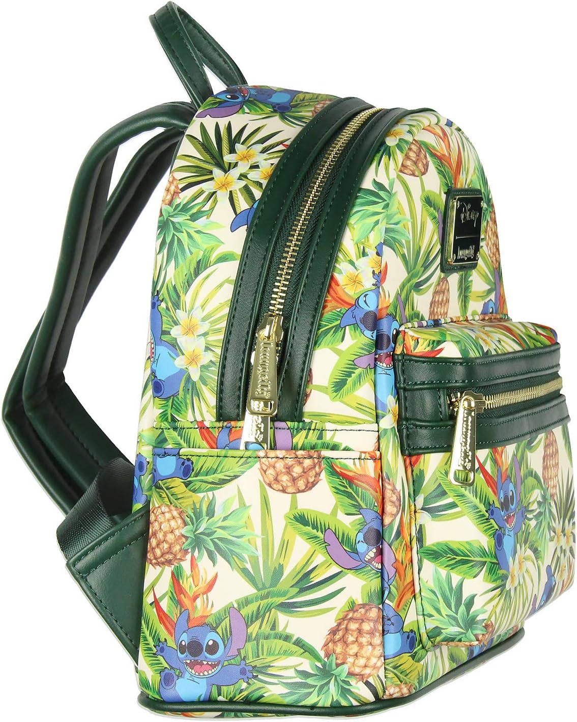 Loungefly Disney Lilo & Stitch - Mini mochila con estampado de piña hawaiana de 11 pulgadas