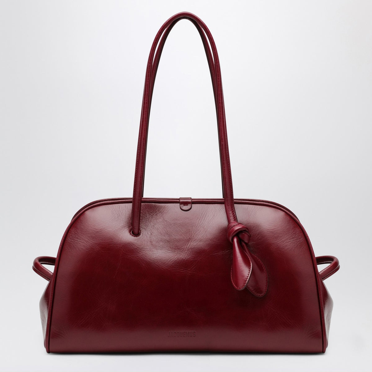 Jacquemus Jacquemus Burgundy Glossy Leather Turismo Bag - Image 2