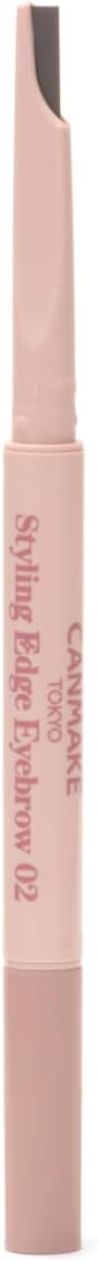 Canmake Styling Edge Eyebrow Pencil Thin Lead with Brush 02 Ash Brown