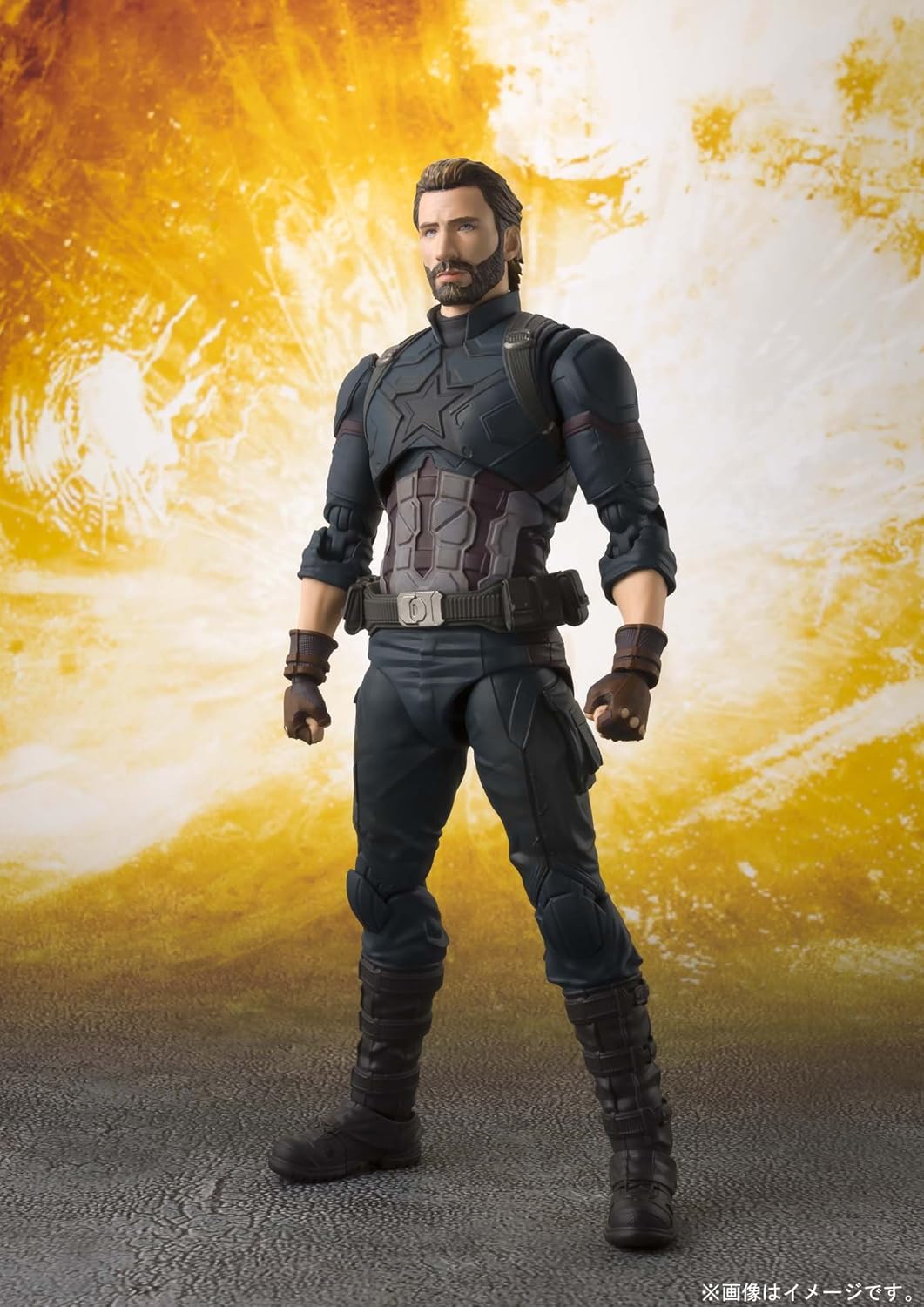 SH Figuarts Avengers: Captain America (Avengers: Infinity War), Approx. 6.1 inches (155 mm), ABS & PVC Pre-painted Complete Action Figure