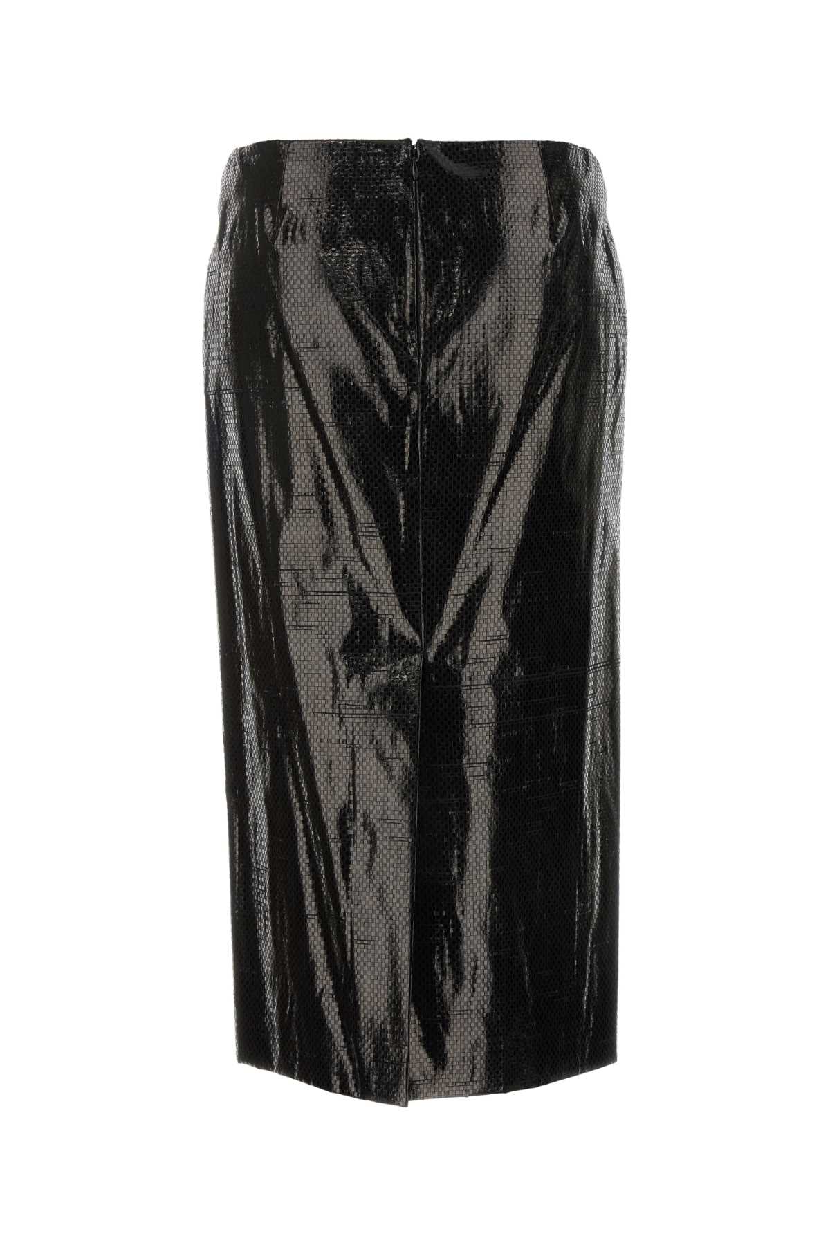 Alexander Mcqueen アレクサンダーマックイーンブラックキャンバススカート - Image 2