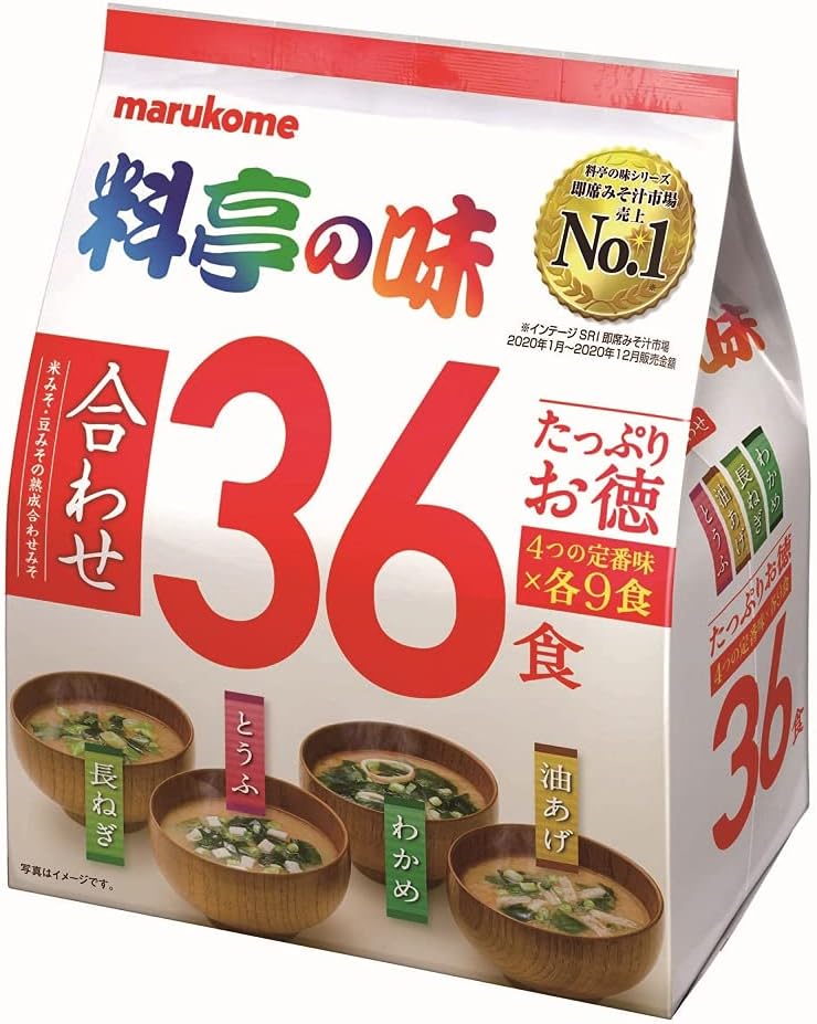 Marukome Miso, Plenty of Otoku Ryotei Flavor, 36 Servings x 3 Packs