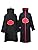 Formemory Ninja Goods, Ninja Cosplay, Costume, Cloak with Red Cloud Pattern, Masquerade, Anime Costume, 8 Piece Set, Unisex, Stand, Halloween, Cosplay, Men's Sister, 8 Sizes (XXS-XXXL)