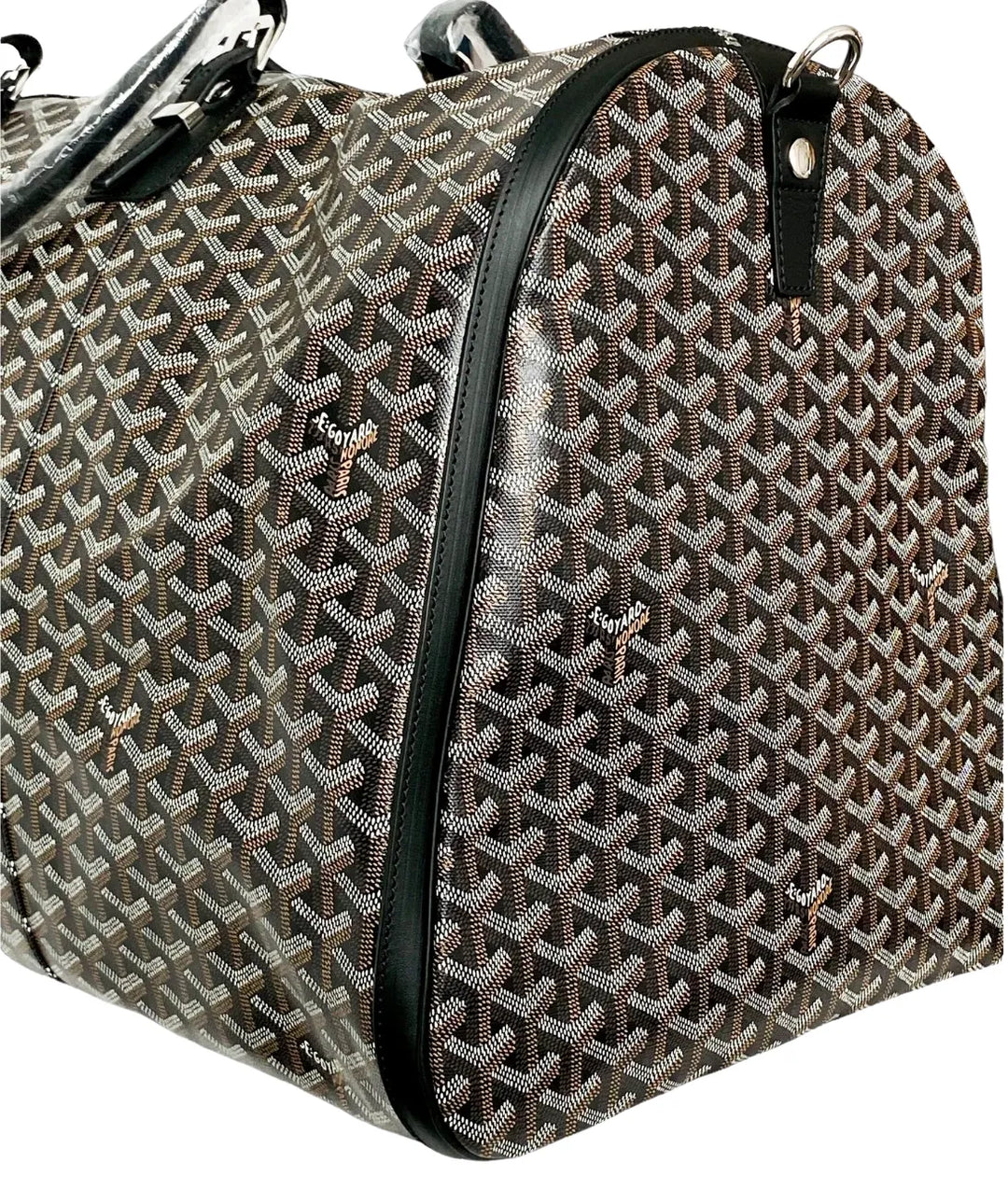 GOYARD 'BOSTON 60' BLACK DUFFLE BAG